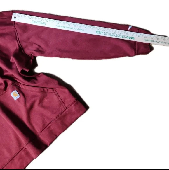Carhartt Force Extremes Men's 1/2 Zip Pullover Sweatshirt Red Relaxed Fit Large - Picture 8 of 10
